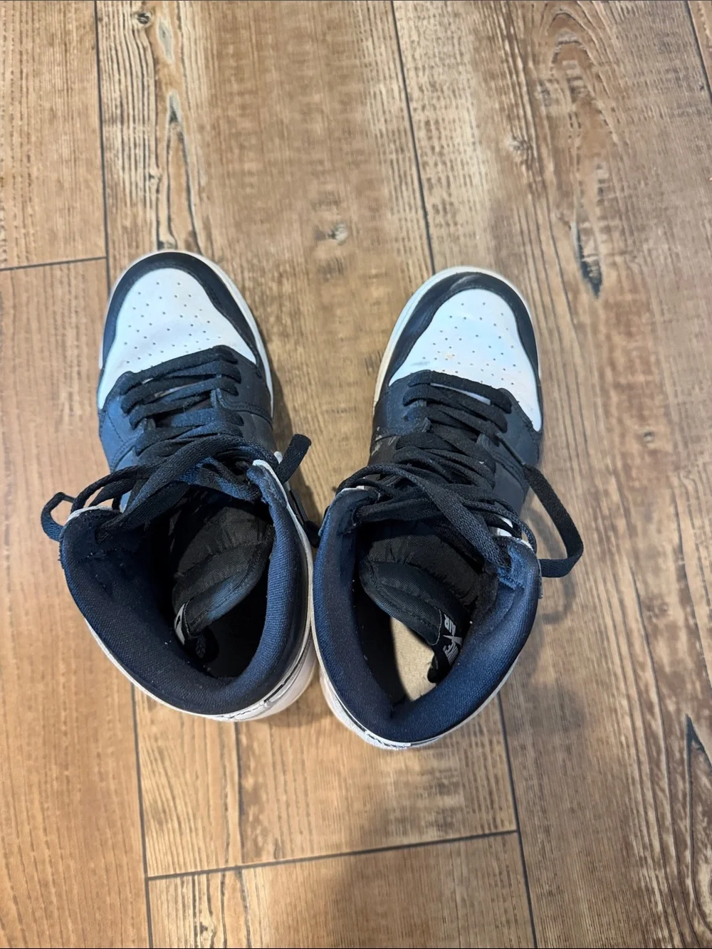 Nike Black and White High-Top Sneakers
